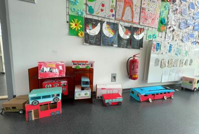 1. C, Autobus, prostorová práce, vedla P. Dvořáková