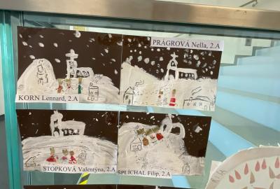 Tři králové, malba na tmavý podklad, 2. A, vedla M. Neubertová
