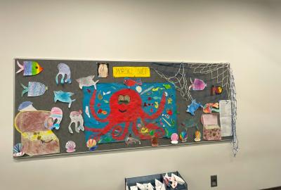 Mořský svět 1. A, mořští živočichové, malba, vedla J. Valvodová