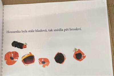 Projekt Kniha jinak - kniha s nápadem, obraz a text, koláž, kresba, vedla M. Neubertová