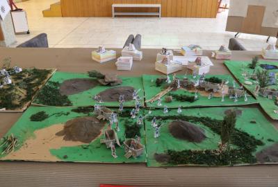 7. B dějepis-Vv, projekt "Husitské boje", diorama