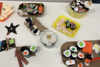 Asijská kuchyně, papírové sushi, 4.B a 5.A