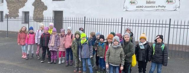 Výlet do Muzea Hodkovice a prohlídka kravína. (1. B)