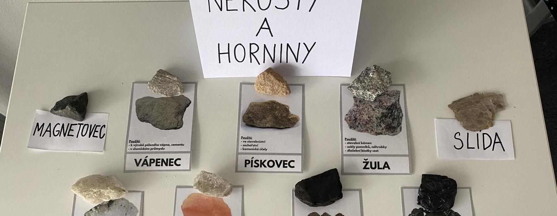 Nerosty a horniny na stanovištích